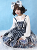 Sweet Lolita Kleid JSK Kristallpalast Organza gedruckten Bogen Rüschen Lolita Jumper Spitzenrock