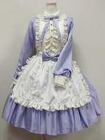 Sweet Lolita Kleid OP Ocean Blue Turndown Kragen Langarm Lolita One Piece Dress 