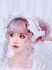 Sweet Lolita Kopfschmuck BNT White Lace Bows Bänder Bonnet Lolita Haarschmuck