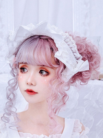 Sweet Lolita Kopfschmuck BNT White Lace Bows Bänder Bonnet Lolita Haarschmuck