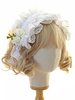 Sweet Lolita Kopfschmuck Weiß Spitze Blumenkopfbedeckung Lolita Haarschmuck