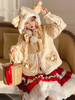 Sweet Lolita Mäntel Ecru Weiß Schleifen Pom Poms Mantel Polyester Herbst Lolita Outwears