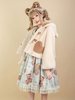 Sweet Lolita Mäntel Mantel Colour Block Mantel Polyester Ecru Weiß Lolita Outwears
