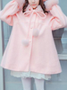 Sweet Lolita Mäntel Pink Synthetic Overcoat Coat Winter Lolita Outwears