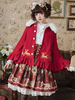 Sweet Lolita Mäntel Red Bows Rüschen Polyester Overcoat Herbst Lolita Outwears