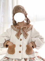 Sweet Lolita Mäntel Schleifen Polyester Mantel Mantel Schleife Kaffeebraun Lolita Outwears