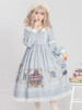 Sweet Lolita OP Dress Gallery Print-Spitze Rüschen Lolita Einteiliges Kleid