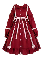 Sweet Lolita OP Dress Rüschenschleife Rüschen Lolita One Piece Dresses