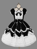 Sweet Lolita OP Dress Schwarze Lolita One Piece Kleider mit Rüschen