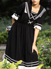 Sweet Lolita OP Dress Schwarze Lolita One Piece Kleider mit Rüschen