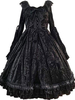 Sweet Lolita OP Dress Schwarze Lolita One Piece Kleider mit Rüschen