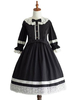 Sweet Lolita OP Dress Schwarze Lolita One Piece Kleider mit Rüschen