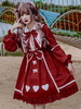 Sweet Lolita OP Kleid Burgunder Rüschen Lolita One Piece Kleider