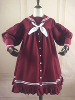 Sweet Lolita OP Kleid Geknotete Rüschenknopf Ballonärmel Lolita One Piece Kleider