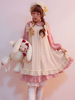 Sweet Lolita OP Kleid Infanta Antique Doll Chiffon Rüschen Einteiliges Kleid (Ohne Schürze)