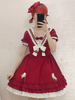 Sweet Lolita OP Kleid Lolita Bow Burgund Bows Lolita One Piece Kleider