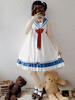 Sweet Lolita OP Kleid Lolita Bows White Bow Ärmellose Lolita One Piece Kleider