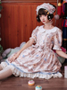 Sweet Lolita OP-Kleid Milk Sweetheart Bedruckte Spitzenbögen mit kurzen Ärmeln Lolita One Piece Dresses