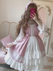 Sweet Lolita OP Kleid Pink Strawberry Aulait Rüschen Lace Long Sleeves Lolita One Piece Kleider