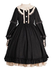 Sweet Lolita OP Kleid Rüschen Schwarz Langarm Lolita One Piece Kleider