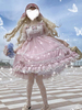 Sweet Lolita OP Kleid Spitze Plissee Rosa Kurzarm Lolita One Piece Kleider