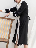 Sweet Lolita OP Kleid Two-Tone Black Rüschen Lolita One Piece Kleider