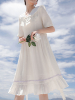 Sweet Lolita OP Kleid Weiß Kurzarm Lolita One Piece Kleider