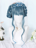Sweet Lolita Perücke 46cm-65cm Hitzebeständiges Fiber Teal Lolita Zubehör