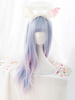 Sweet Lolita Perücke Harajuku Einhorn Baby Blue Blunt Bang Lolita Haar Perücken