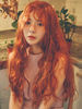 Sweet Lolita Perücke Oragnge Red Long Tousled Curly Lolita Haar-Perücken