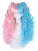 Sweet Lolita Perücken 66cm-95cm Hitzebeständige Faser Cyan Blue Lolita Zubehör