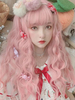Sweet Lolita Perücken Lange Hitzebeständige Faser Hellrosa Lolita Haar-Perücken