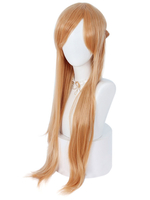 Sweet Lolita Perückenschleifen 66cm-95cm Hitzebeständige Faser Hellbraun Lolita Zubehör