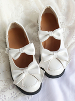 Sweet Lolita Pump Bow Rüschen Weiße Lolita Schuhe