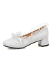 Sweet Lolita Pumps Spitze Leder Chunky Heel Lolita Schuhe