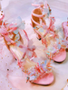 Sweet Lolita Sandalen Schmetterling Rosa Blockabsatz Lolita Sommerschuhe