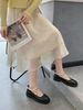 Sweet Lolita Schuhe Black Runder TOE PU-Leder flache Lolita-Pumps