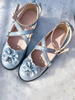 Sweet Lolita Schuhe Blue Bows Round Toe Lolita Schuhe