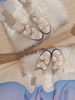 Sweet Lolita Schuhe Ecru White Bows Perlen Welpen Ferse Lolita Pumps