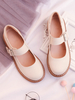 Sweet Lolita Schuhe Kuhhaut runde Zehe geschnürte Aprikose Lolita Footwear