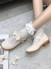 Sweet Lolita Schuhe Schwarz Knöpfe Bögen Lolita Schuhe