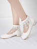 Sweet Lolita Schuhe Spitze Quaste Runde Zehen Leder Lolita Schuhe