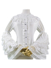 Sweet Lolita Shirt - Spitzenbesatz geschichtetes Rüschenhime-Chiffon-weißes Lolita-Shirt