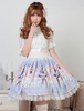 Sweet Lolita SK Hellblauer Lolita Rock mit Spitzenprint