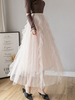 Sweet Lolita SK Kleid Rosa Tiered Sommer Lange Tüll Lolita Röcke