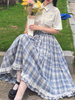 Sweet Lolita SK Plaid Schaukelrock Baby Blue Lolita Röcke