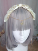 Sweet Lolita Stirnband Kette Bell Bow Ecru Weiß Lolita Hair Accessory