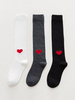 Sweet Lolita Stocking Weiß Strick Socken Herzen Muster Lolita Zubehör