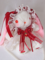 Sweet Lolita Tasche Häschen-Spitze-Perlen-Bogen Umhängetasche