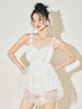 Sweet Swimwear Lolita Badeanzug Weißes ärmelloses Kleid mit Schnürung